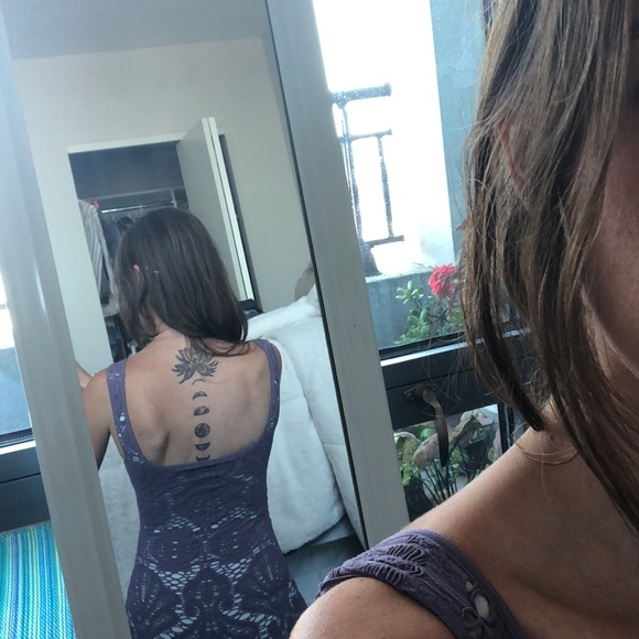 Free People bodycon medallion purple dress - Picture 3 of 3